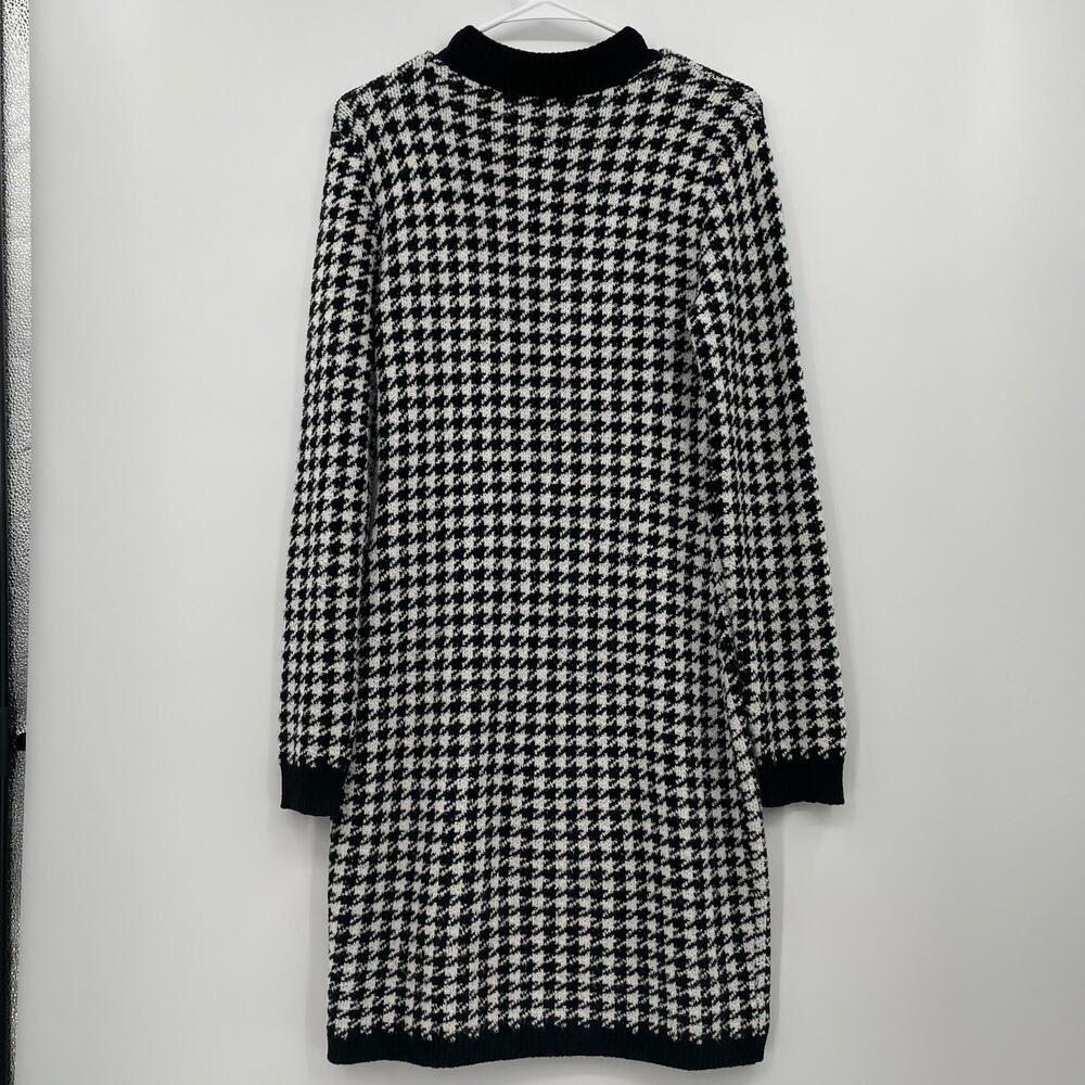 Express Women's Long Sleeve Sweater Dress, Houndstooth, Sz. M - Picture 4 of 12